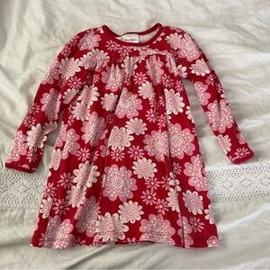 HANNA ANDERSSON 110cm US 5 - Pink and Red Play dress long sleeve flower floral